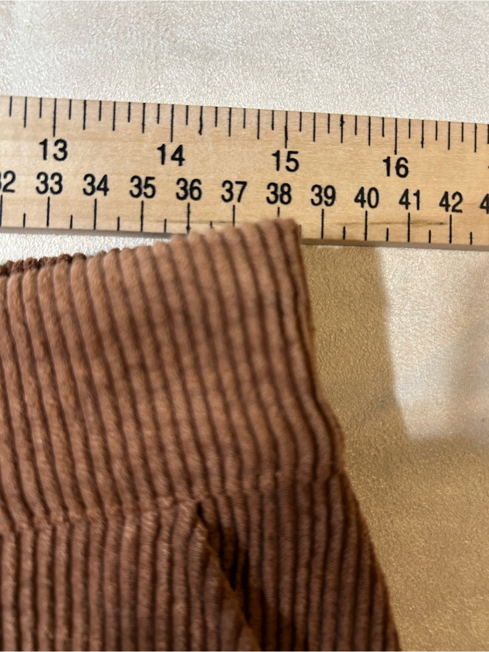 T Tahari Camel-Brown Wide-Leg Corduroy Pants Size 10 - Picture 13 of 15